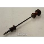*ANTIQUE MEDICAL DENTAL DRILL ARCHIMEDES SCREW WOOD FITTINGS 19TH CENTURY [LQD79](LOT SUBJECT TO
