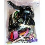 Selection of thirty-one mixed wristwatches, including some with rubberised/plastic straps and