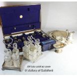 A small quantity of silver plate items