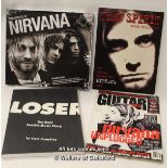 Nirvana: 3 x books, The Treasures of Nirvana, Teen Spirit and Loser also with Guitar World