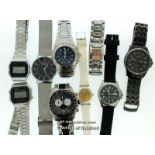 *Selection of nine mixed wristwatches, including Swatch, Citizen, Pulsar (Lot subject to VAT)