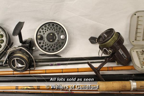 Mixed vintage fishing rods including Hardey graphite fly 7/8, Lakeland Nymph II split cane, - Image 4 of 9