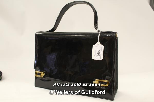 Ackery of London patent leather handbag; a needlepoint evening bag (2) - Image 2 of 4