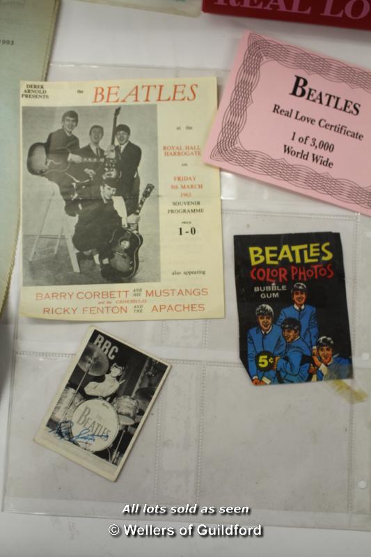 The Beatles: mixed memorabilia including, t-shirts, American bubble gum wrapper, John Lennon coin - Image 5 of 8
