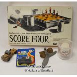 Mixed vintage toys including Score Four board game, sealed Corgi 79 Land Rover Military Ambulance,