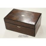 *PRETTY VICTORIAN JEWELLERY/ SEWING BOX WITH LOVELY INTERIOR [LQD79](LOT SUBJECT TO VAT)