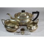 A small Mappin & Web tig with silver Plate tea pot, sugar bowl and milk jug by JBC & S Ltd