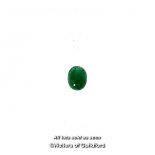 Loose emerald gemstone, large oval cut emerald weighing an estimated 8.45cts