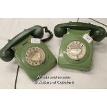 Two vintage rotary telephones, 746 GNA 80/2 and 746 GNA 73/1