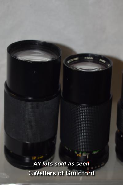 7 x mixed camera lenses, Tamron 80-210mm, Hanimar 135mm, Cosina 70-210mm, Sigma UC zoom 70-210mm, - Image 2 of 6