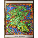 Frank Kozik: signed silkscreen poster, El Lagarto Lizard, 117 / 150