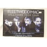 Fleetwood Mac: Unleashed 2009 tour poster for the O2 Dublin, signed, framed and glazed (damaged