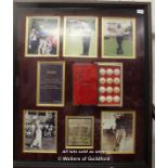 Golf - Anthology of the Golf Ball, a set of vintage to modern golf balls, mounted and framed. The