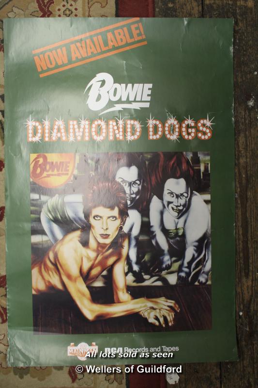 David Bowie: Diamond Dogs advertisement poster, Main man / RCA records, 52 x 78cm, reproduction,