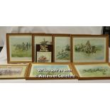 A set of seven Charles Russell prints and book about the artist.