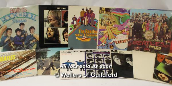 The Beatles: good selection of thirteen albums to include please please me, rubber soul, the white