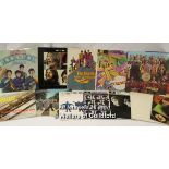 The Beatles: good selection of thirteen albums to include please please me, rubber soul, the white