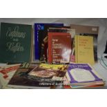 quantity of mainly sheet music books, theatre and concert programmes and carol books