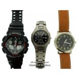 *Three gentlemen's wristwatches, including Citizen (Lot subject to VAT)