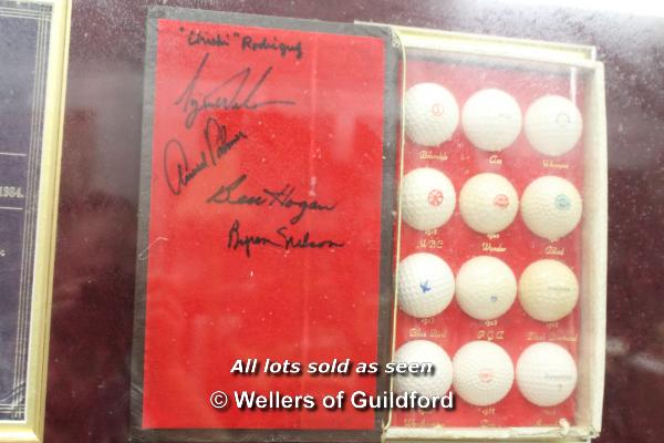 Golf - Anthology of the Golf Ball, a set of vintage to modern golf balls, mounted and framed. The - Image 2 of 2