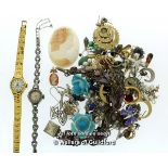 *Ladies' vintage silver and marcasite Accurist cocktail watch, a ladies' Montine wristwatch,