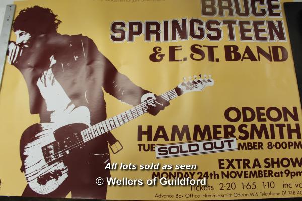 Bruce Springsteen: Hammersmith Odeon concert poster, reproduction, 52 x 78cm