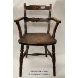 A child's Mendelsham chair, beech with elm seat.