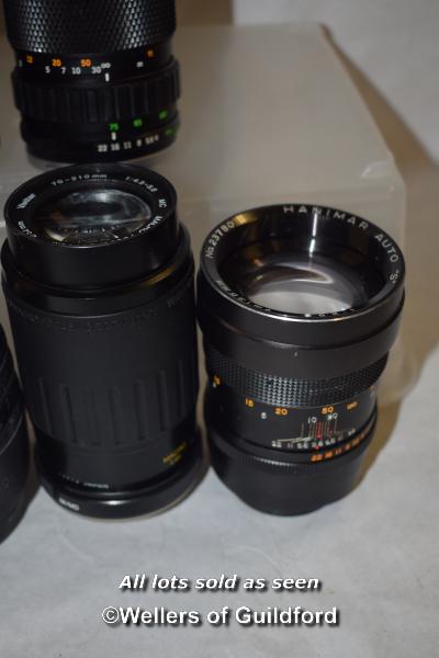 7 x mixed camera lenses, Tamron 80-210mm, Hanimar 135mm, Cosina 70-210mm, Sigma UC zoom 70-210mm, - Image 6 of 6