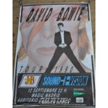 David Bowie: Madrid 1992 concert poster, 60 x 40 original, these were used to stick on the walls