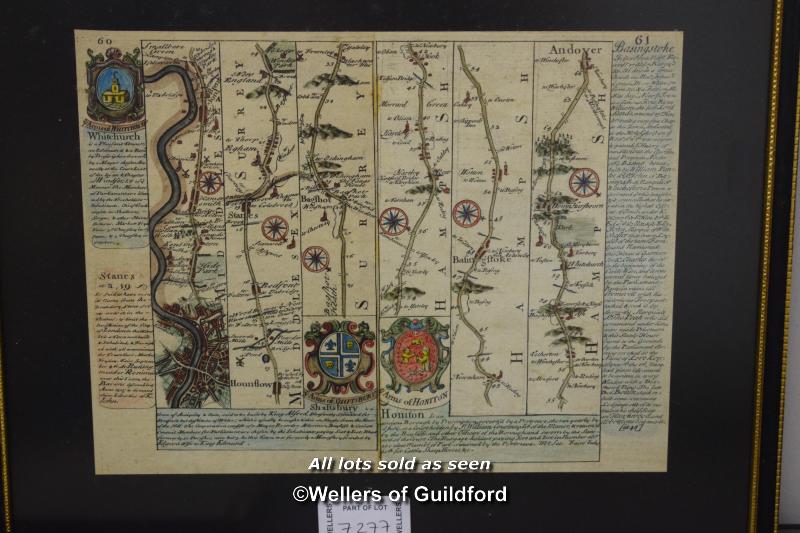 Map of the River Thames by T. Nelson & Son, 14 x 8.5cm; map of Surrey, 1808, by R Phillip; - Image 3 of 4