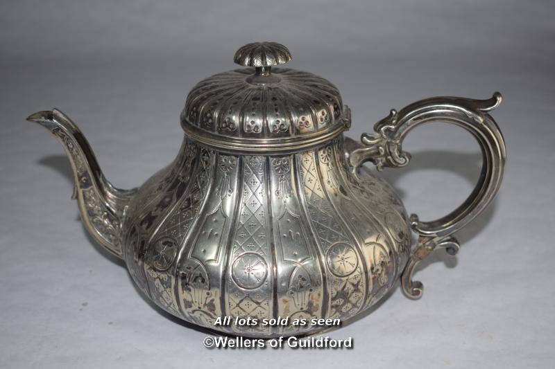 Silver plated wares including entree dish, teapot, coffee pots, coaster and circular tray. - Image 2 of 13