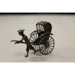 *SMALL SILVER PLATE CHINESE RICKSHAW [LQD79](LOT SUBJECT TO VAT)