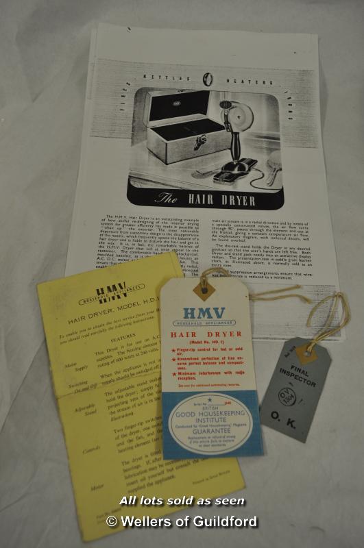 HMV hairdryer, with stand and boxed. - Image 5 of 5