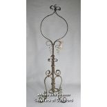 A wrought iron pot holder in the Art Nouveau style, 100cm.