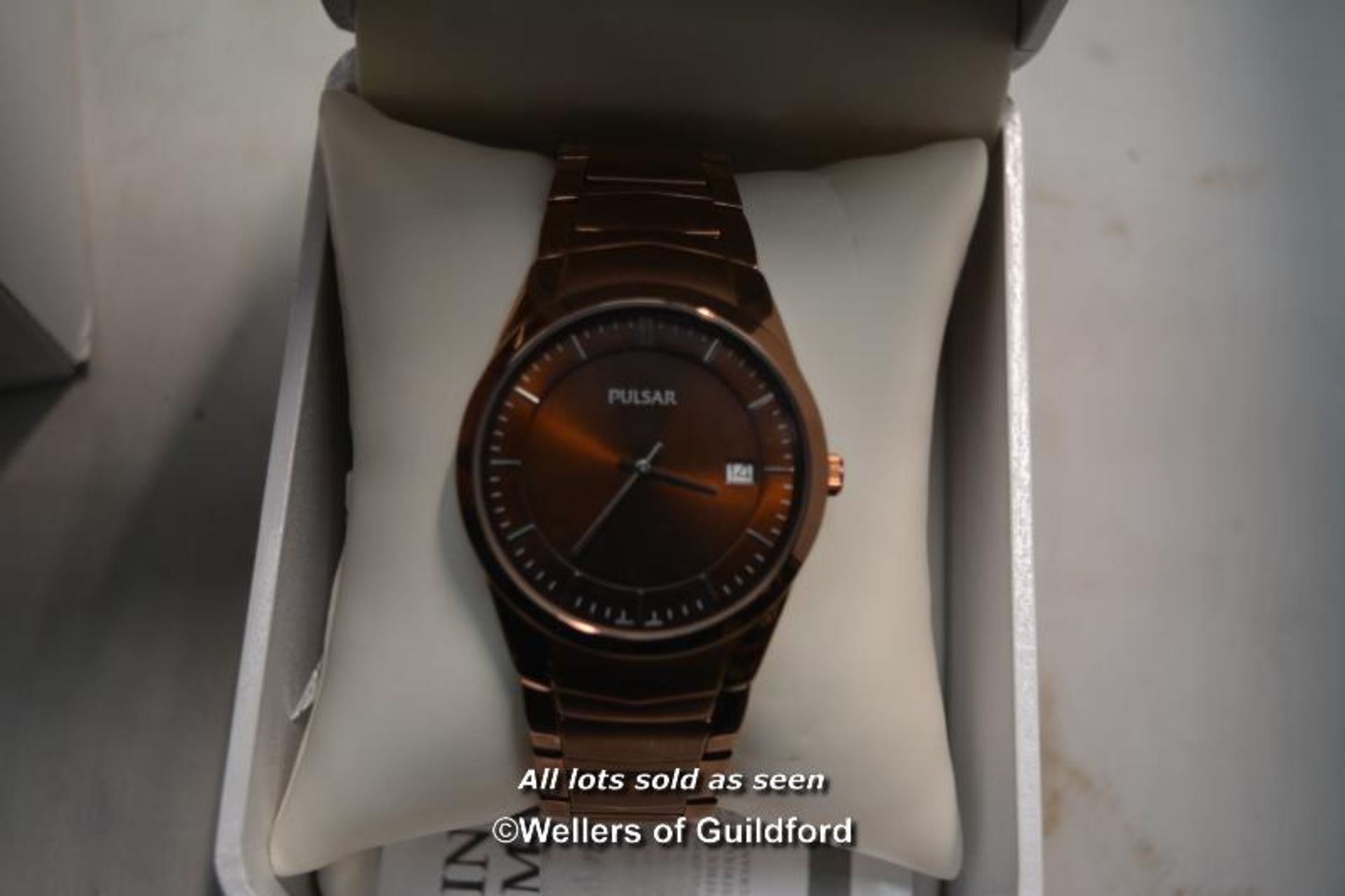 *BRAND NEW - PULSAR PS9155X1 BRONZE ION-PLATED STAINLESS STEEL WATCH [LQD78]