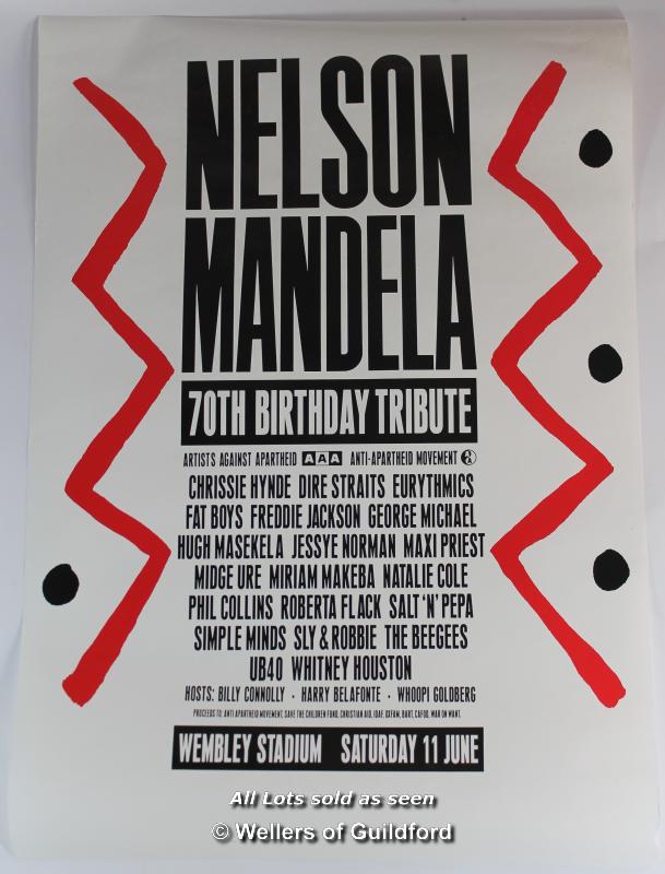 Nelson Mandela, a set of original posters for the Nelson Mandela 70th Birthday concert, These images - Image 17 of 17