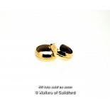 Pair of 9ct yellow gold hoop earrings, weight 3.3 grams