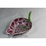 A Chinese bowl moulded as a lotus flower, 15cm long.