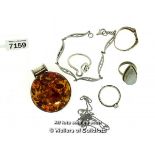 *Selection of silver jewellery, including a Pandora ring (Lot subject to VAT)