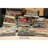 A collection of die-cast model cars including Onyx Honda Accord Lee Brookes BTCC 1999, New -Ray