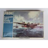 Frog 1:72 scale Kawanishi H8K2 "Emily" Flying Boat, vintage model kit number F276, partially made