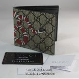 Gucci kingsnake print wallet.