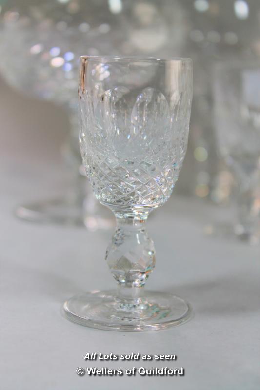 Waterford glass: a set of six pedestal sundae dishes and a set of six liqueur glasses; a set of - Image 3 of 4