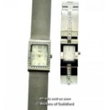Ladies' DKNY wristwatch in stainless steel, together with a ladies' DMQ stainless steel wristwatch