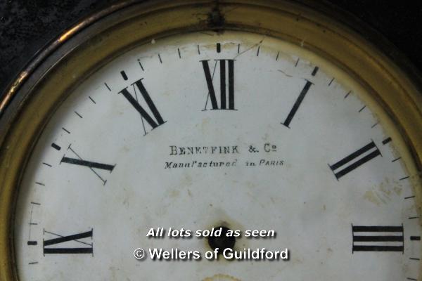 *French 19th Century slate clock, dial signed Benetfink & Co, single train movement, lacks pendulum, - Image 3 of 7