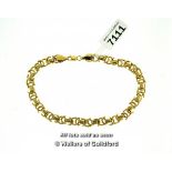 9ct yellow gold fancy link bracelet, length 20.5cm, weight 11.3 grams