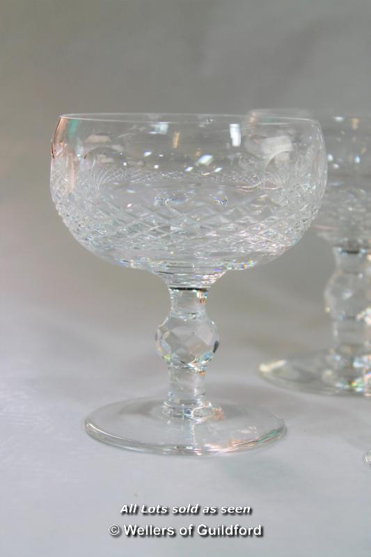 Waterford glass: a set of six pedestal sundae dishes and a set of six liqueur glasses; a set of - Image 2 of 4