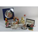 Disney collectibles comprising Gus & Jaq Tea for Two cup and saucer, Pooh and Friends You are