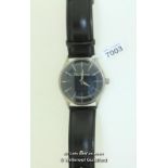 Gentlemen's Ben Sherman wristwatch, circular black dial with baton hour markers, on a black strap,