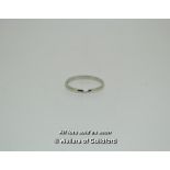 *Platinum wedding band, with notch, weight 3.3 grams, ring size Q½ (Lot subject to VAT)